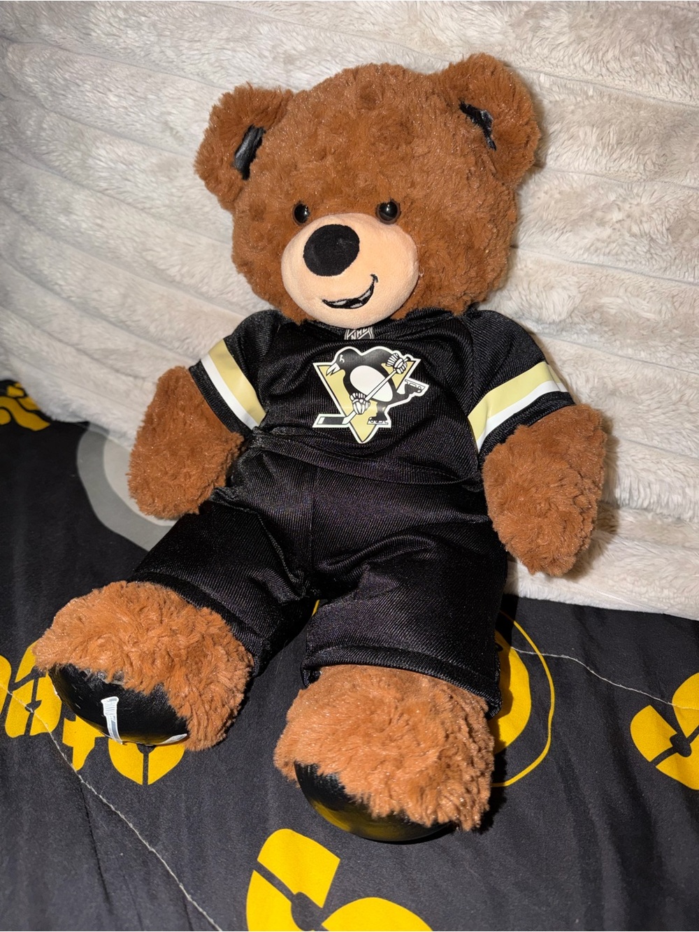 NHL Hockey Build A Bear Workshop Pittsburgh Penguins Plush Teddy Collectible Use